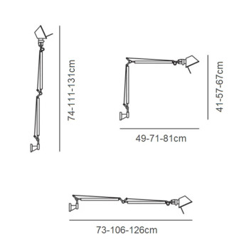 Specification Image for Artemide Tolomeo LED Wall Light