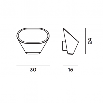 Specification Image for Foscarini Aplomb LED Wall Light