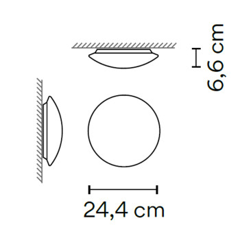 Specification Image for Vibia Puck Wall/Ceiling Light