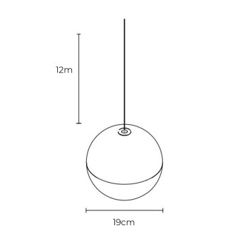 Specification Image for Flos String Light Sphere LED Pendant