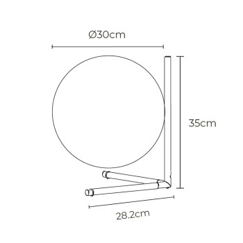 Specification Image for Flos IC T2 Table Lamp