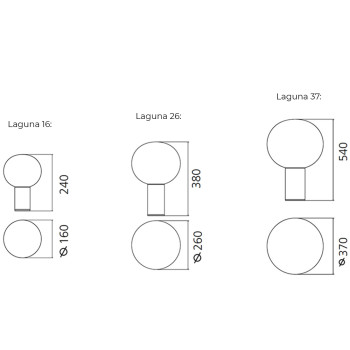 Specification Image for Artemide Laguna Table Lamp 