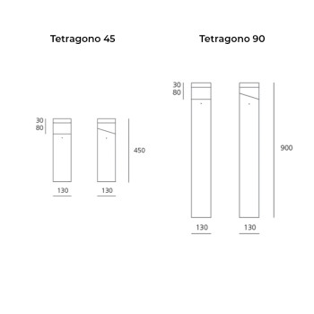 Specification Image for Artemide Architectural Tetragono LED Outdoor Floor Lamp