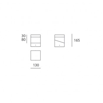 Specification image for Artemide Architectural Tetragono LED Outdoor Wall Light