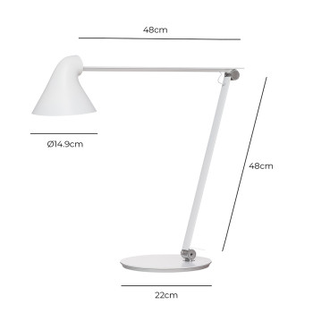 Specification Image for Louis Poulsen NJP LED Table Lamp