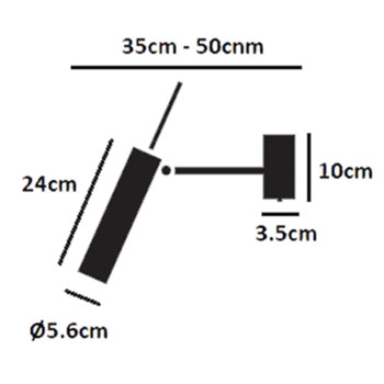 Specification Image for Catellani & Smith Lucenera 502 LED Wall Light