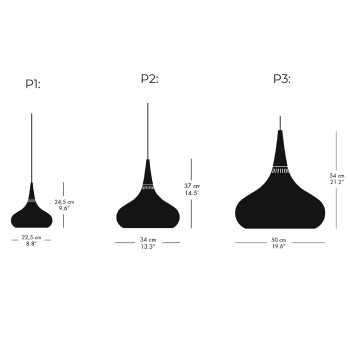 Specification Image for Fritz Hansen Orient Pendant 