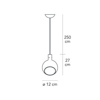 Specification Image for Fontana Arte Parola Suspension Light