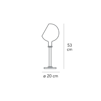 Specification Image for Fontana Arte Parola Table Lamp