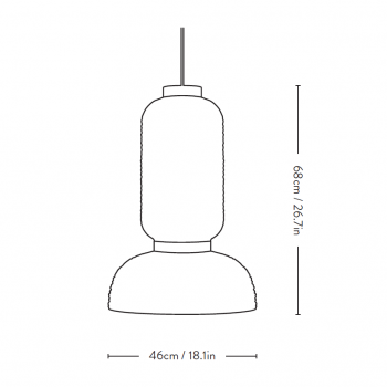 Specification Image for &Tradition Formakami JH3 Pendant Light