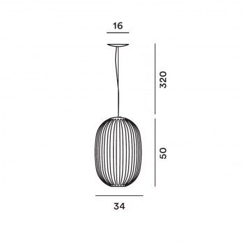 Specification Image for Foscarini Plass Pendant 
