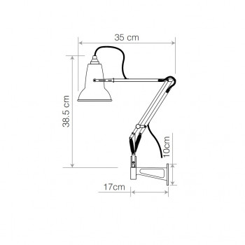 Specification Image for Anglepoise Original 1227 Mini Lamp with Wall Bracket