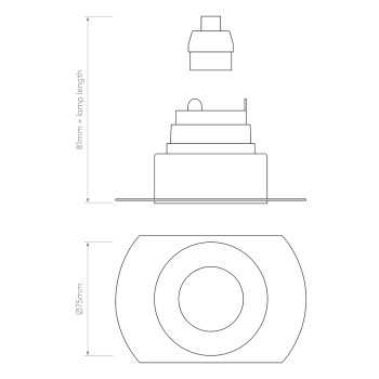 Specification Image for Astro Trimless Slimline Round Fixed Fire-Rated IP65 Recessed