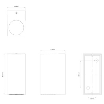 Specification Image for Astro Chios 150 Wall Light