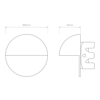 Specification Image for Astro Tivola LED Exterior Wall Light