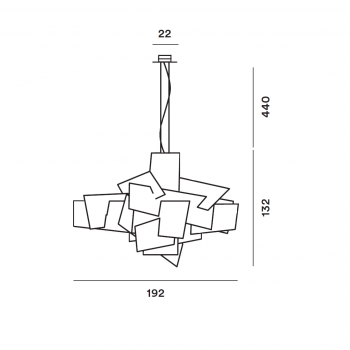 Specification Image for Foscarini Big Bang XL LED Pendant