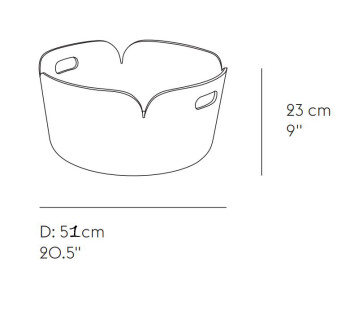 Specification image for Muuto Restore Round Basket