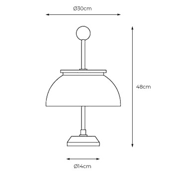 Specification Image for Artemide Alfa Table Lamp