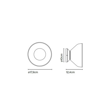 Specification Image for Marset Aura LED Wall Light Specification