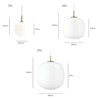 Specification Image for Louis Poulsen VL45 Radiohus PendantLouis Poulsen VL45 Radiohus Pendant