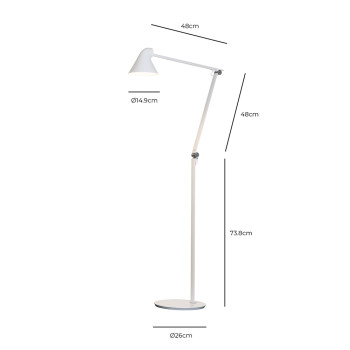 Specification Image for Louis Poulsen NJP LED Floor Lamp