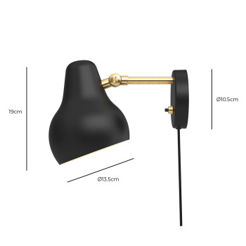 Specification Image for Louis Poulsen VL38 LED Wall Light