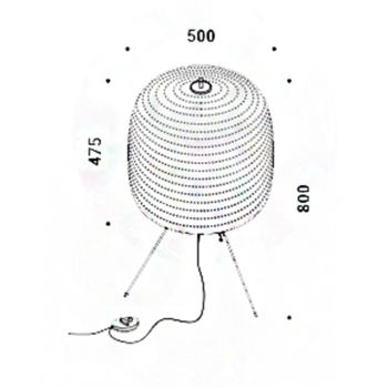 Davide Groppi Shoji Floor Lamp - Specification