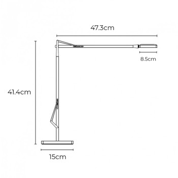 Specification Image for Flos Kelvin LED Edge Table Lamp
