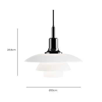Specification Image for Louis Poulsen PH 3½-3 Glass Pendant