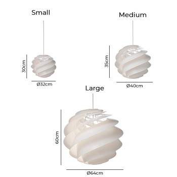 Specification Image for Le Klint Swirl 3 Pendant Light