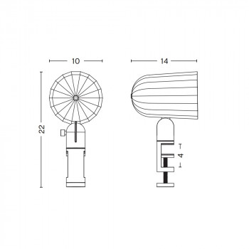 Specification image for Hay Noc Clamp Light