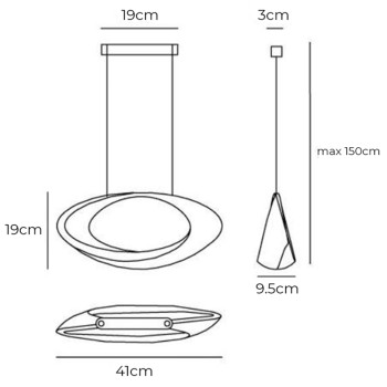Specification Image for Artemide Cabildo LED Suspension Light