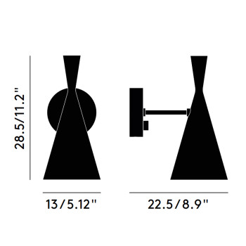 Specification Image for Tom Dixon Beat Wall Lam