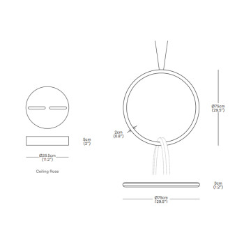 Specification Image for Resident Circus 750 LED Pendant Light