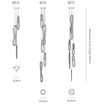 Specification Image for Bocci 87 Series Multi Pendant Light