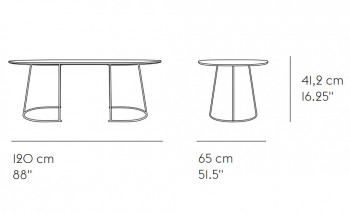 Specification image for Muuto Airy Coffee Table Large