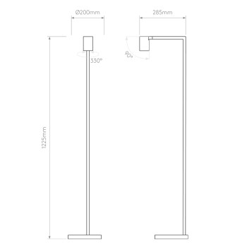 Specification Image for Astro Ascoli Floor Lamp
