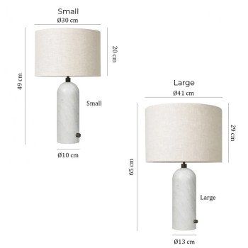 Specification Image for Gubi Gravity Table Lamp