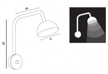 Specification Image for Northern Blush Wall Light