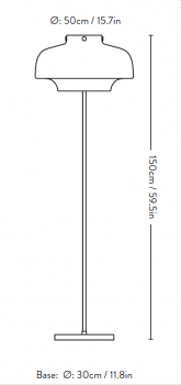 Specification Image for &Tradition Copenhagen SC14 LED Floor Lamp