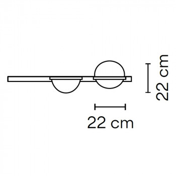 Specification image for Vibia Palma LED Wall Light