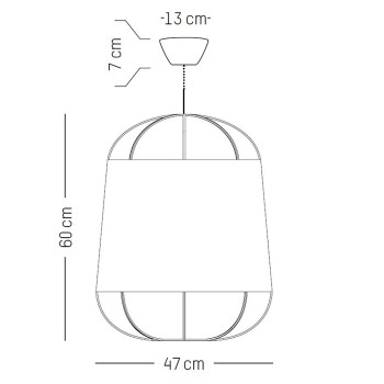 Specification image for Petite Friture Lanterna Pendant