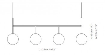 Specification image for Audo Copenhagen TR Bulb Suspension Frame