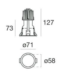Specification Image for Light Attack Rap LED Downlight
