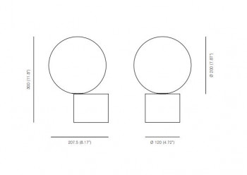 Specification Image for Michael Anastassiades Tip of the Tongue Table Lamp