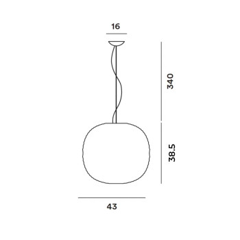 Specification image for Foscarini Gem Pendant 