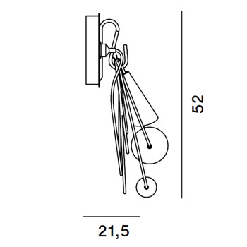 Specification Image for Foscarini Filo Wall Lamp