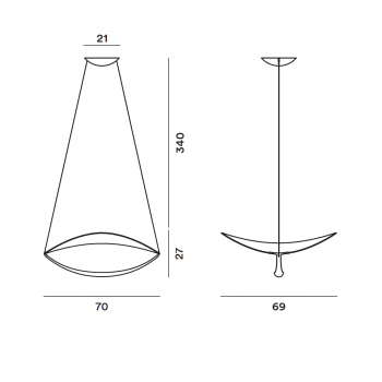 Specification image for Foscarini Plena LED Pendant