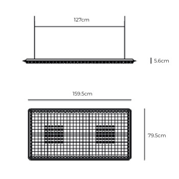 Specification Image for Artemide Architectural Eggboard Matrix Direct 1600x800