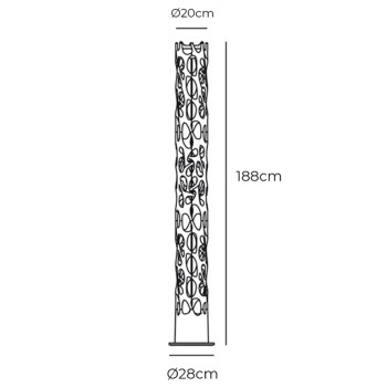 Specification image for Artemide New Nature App Compatible LED Floor Lamp